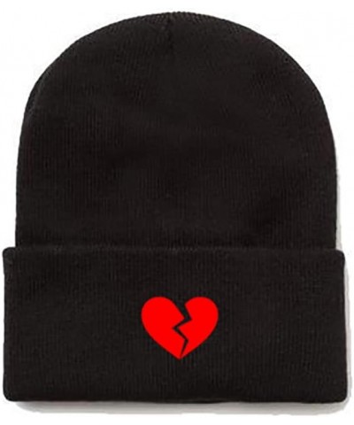 Broken Heart Beanie - Black $17.69 Skullies & Beanies