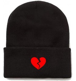 Broken Heart Beanie - Black $17.69 Skullies & Beanies