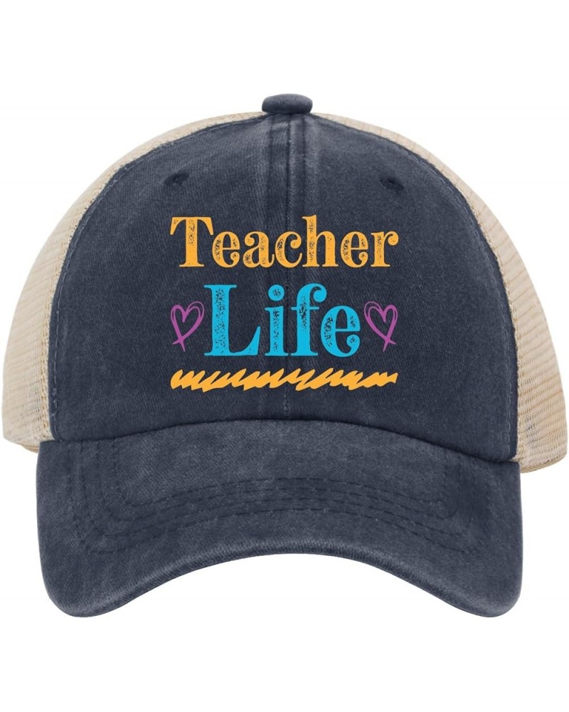 Cowboy hat Men Teacher Life and a Heart with a Cross Cowgirl Hats Women Cute hat Gifts for Men Golf Cap Suitable for Purplish...