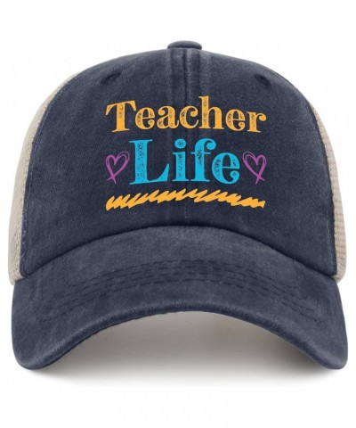 Cowboy hat Men Teacher Life and a Heart with a Cross Cowgirl Hats Women Cute hat Gifts for Men Golf Cap Suitable for Purplish...