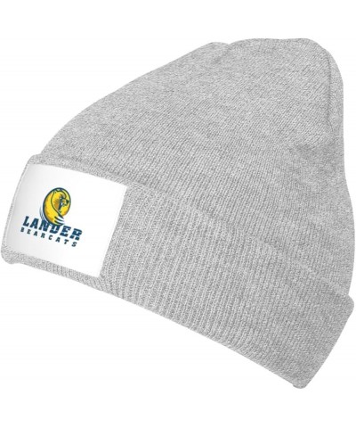 Lander University Logo Classic Warm Winter Knit Cap Fleece Lined Beanie Hat Gray $12.59 Skullies & Beanies