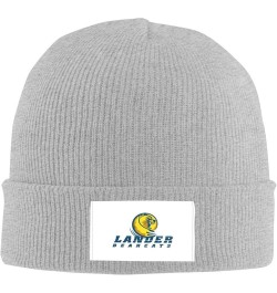 Lander University Logo Classic Warm Winter Knit Cap Fleece Lined Beanie Hat Gray $12.59 Skullies & Beanies