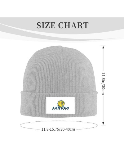 Lander University Logo Classic Warm Winter Knit Cap Fleece Lined Beanie Hat Gray $12.59 Skullies & Beanies