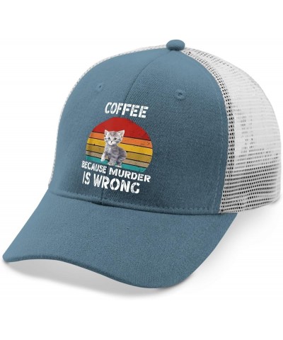 Gifts for Women Hats Coffee Because Murder is Wrong Hat and Birthday Cute Hats and Funny Travel Hats and Skyblue $9.65 Cowboy...