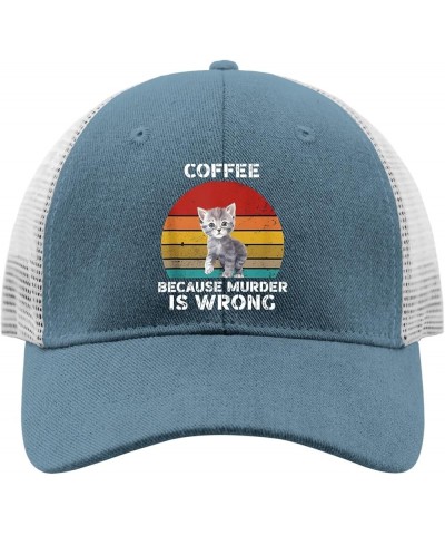 Gifts for Women Hats Coffee Because Murder is Wrong Hat and Birthday Cute Hats and Funny Travel Hats and Skyblue $9.65 Cowboy...