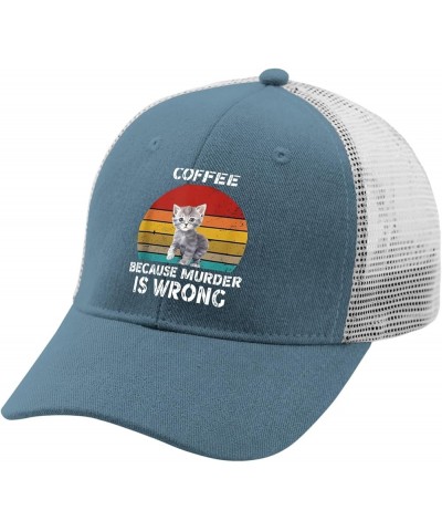 Gifts for Women Hats Coffee Because Murder is Wrong Hat and Birthday Cute Hats and Funny Travel Hats and Skyblue $9.65 Cowboy...