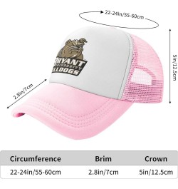 Bryant University Logo Trucker Hats for Both Men and Women - Mesh Baseball Snapback Hats Pink $12.97 Baseball Caps