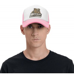 Bryant University Logo Trucker Hats for Both Men and Women - Mesh Baseball Snapback Hats Pink $12.97 Baseball Caps