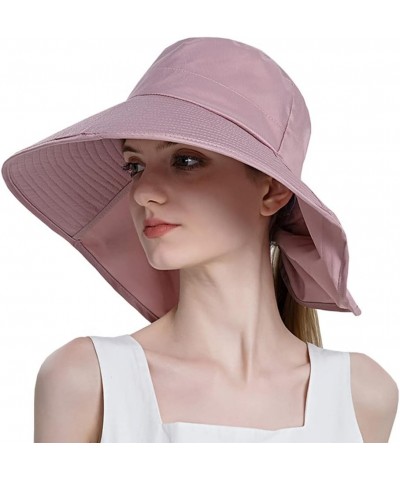 Women's Sun Hats Sunscreen Horsetail Fishing Cap Fashion Summer Outdoor Big Brim Hat, pink, one size fits most $9.52 Sun Hats