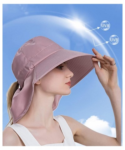 Women's Sun Hats Sunscreen Horsetail Fishing Cap Fashion Summer Outdoor Big Brim Hat, pink, one size fits most $9.52 Sun Hats