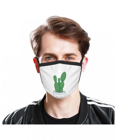 Tall Cactus Face Mask 2 Pcs Face Cover Reusable Washable Breathable for Men Women Balaclavas Bandanas Black $11.49 Balaclavas