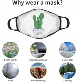 Tall Cactus Face Mask 2 Pcs Face Cover Reusable Washable Breathable for Men Women Balaclavas Bandanas Black $11.49 Balaclavas