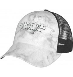 Women's and Men's Baseball Cap Adjustable I'm not Old I'm Well Seasoned Mesh Trucker Cap Original Dad Hat Black $10.54 Baseba...