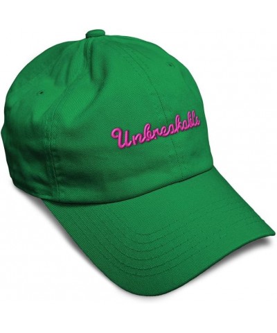 Soft Baseball Cap Unbreakable Style B Cotton Dad Hats for Men & Women Kelly Green $12.00 Baseball Caps