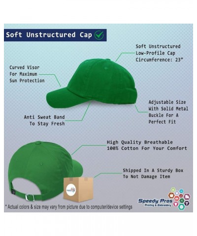 Soft Baseball Cap Unbreakable Style B Cotton Dad Hats for Men & Women Kelly Green $12.00 Baseball Caps