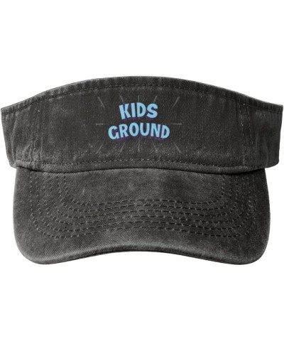 Kids Ground Sun Hat Sun Visor Hats for Women Men Baseball Cap Golf Hats Black $11.36 Visors