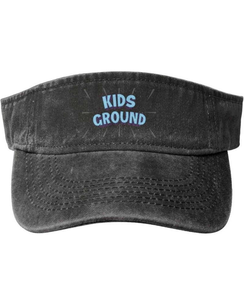 Kids Ground Sun Hat Sun Visor Hats for Women Men Baseball Cap Golf Hats Black $11.36 Visors