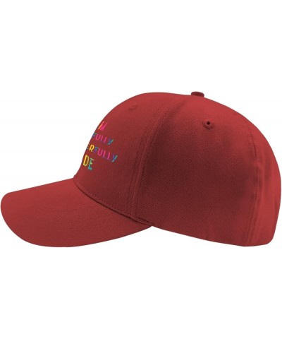 I Am Fearfully Wonderfully Made hat Happy dad hat hat for Women Gifts for Grandma Running Cap Red $9.38 Baseball Caps