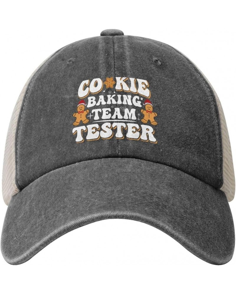 Cokie Baking Team Tester Baseball Cap for Women Mens Hats Retro Mesh Caps Dad Hat Deep Heather $13.54 Baseball Caps