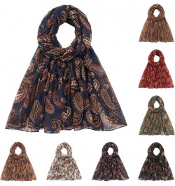 Lightweight Scarves For Women Elegant Floral Pattern Scarf Shawls Long cotton Feeling Head Shawls Green $6.19 Scarves