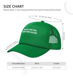 Make Pee Pee Poo Poo Again Baseball Cap for Men Women Adjustable Mesh Trucker Hat Black Green $10.67 Baseball Caps