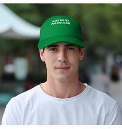 Make Pee Pee Poo Poo Again Baseball Cap for Men Women Adjustable Mesh Trucker Hat Black Green $10.67 Baseball Caps