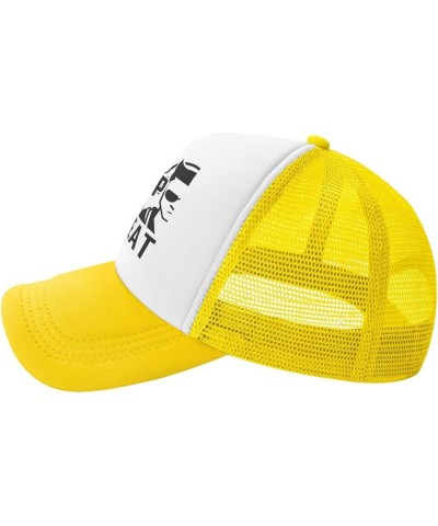 Eat Sleep Dj Repeat Mesh Cap Men Women Baseball Cap Funny Trucker Hat Yellow $15.01 Baseball Caps