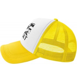 Eat Sleep Dj Repeat Mesh Cap Men Women Baseball Cap Funny Trucker Hat Yellow $15.01 Baseball Caps