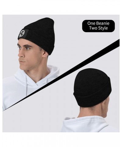 Ripple Crypto Winter Unisex Rollup Edge Knit Hat Warm Hat Slouchy Hats Black $11.53 Skullies & Beanies