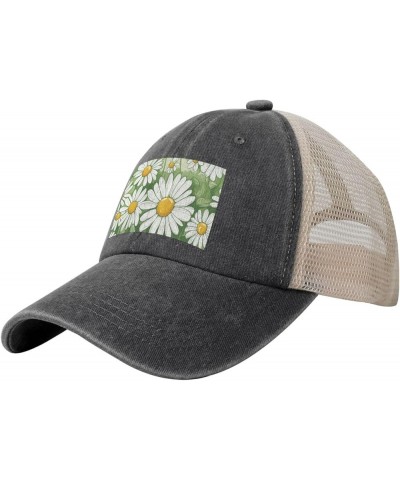 Farm Animal Print Mesh Beach Hat for Ladies and Men Cowboy Hat Summer Hat Trucker Cap Baseball Cap Daisy $14.76 Cowboy Hats