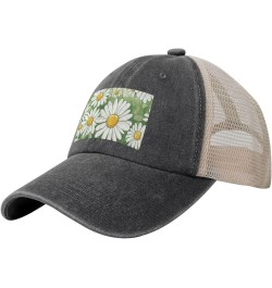 Farm Animal Print Mesh Beach Hat for Ladies and Men Cowboy Hat Summer Hat Trucker Cap Baseball Cap Daisy $14.76 Cowboy Hats