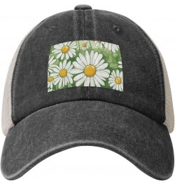 Farm Animal Print Mesh Beach Hat for Ladies and Men Cowboy Hat Summer Hat Trucker Cap Baseball Cap Daisy $14.76 Cowboy Hats