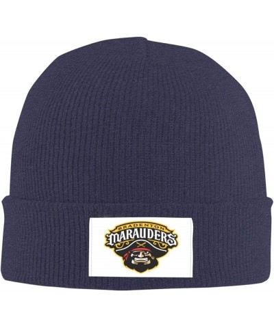 Bradenton Marauders Stretch Beanie Knit Hat for Men Women Winter Fall Spring Warm Cap Navy Blue $10.07 Skullies & Beanies