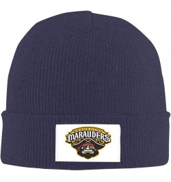 Bradenton Marauders Stretch Beanie Knit Hat for Men Women Winter Fall Spring Warm Cap Navy Blue $10.07 Skullies & Beanies