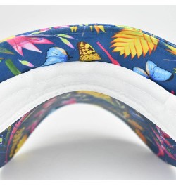 Summer Colourful Empty Top Sun Cap,Sunhats with uv Protection,Male and Female Cotton Sun Protection Cap Blue Cotton $16.69 Su...