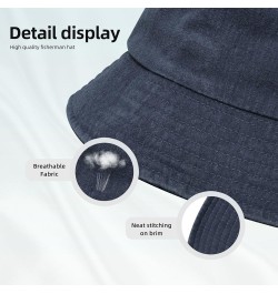 Keep Cool Bucket Hat for Men Women Outdoor Washed Cotton Sun Hats Travel Beach Hat Navy Blue $12.19 Bucket Hats