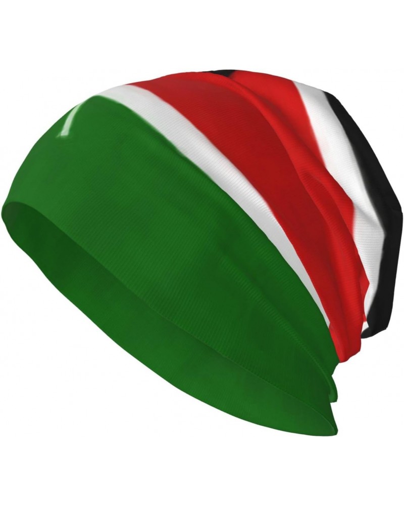 Kenya Flag Oil Painted Beanie Hat Men Women Stretch Slouchy Warm Skull Knit Beanies Cap for Winter Black $10.98 Skullies & Be...