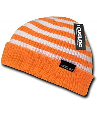 Kilimanjaro Striped Beanie Orange/White $8.54 Skullies & Beanies