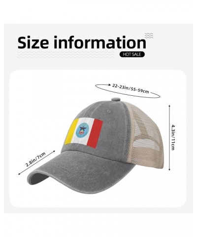 Columbus City Flags Baseball Cap Women Men Mesh Back Hats Vintage Cowboy Hat Dad Caps Gray $10.17 Cowboy Hats