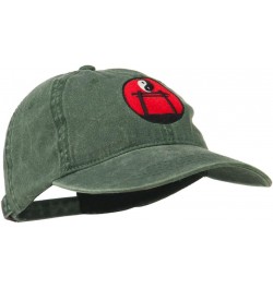 Yin and Yang Logo Embroidered Pigment Dyed Cap Dk Green $17.13 Baseball Caps