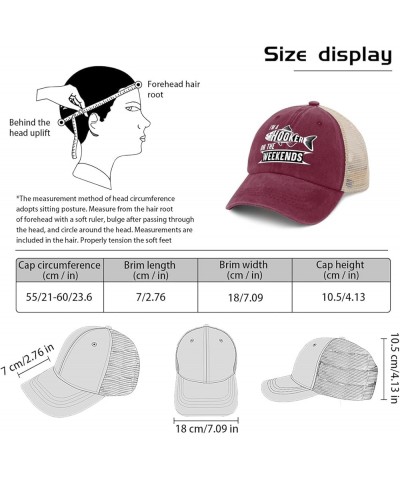 Hat for Womens Funny Fishing Tennis Hat Men AllBlack Cycling Cap Plain for Graphic Designer Deep Rose $9.22 Baseball Caps