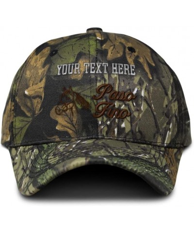 Camo Baseball Cap Paso Fino Horses Cotton Hunting Dad Hats for Men & Women Forest Tree Green Personalized Text Here $14.40 Ba...