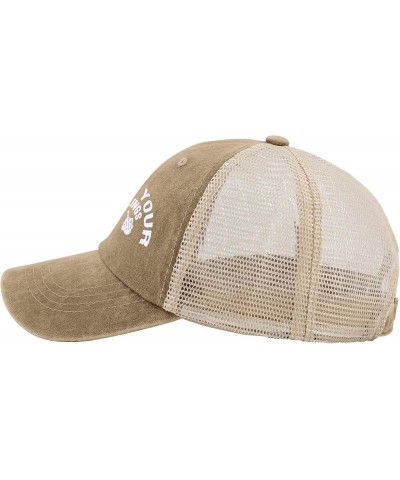 Fuck Your Feelings Hat for Men Baseball Cap Vintage Washed Running Hats Breathable Pigment Khaki02 $9.07 Baseball Caps