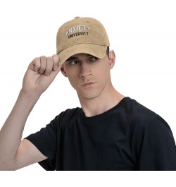 Men and Women Baseball Hats Adjustable Anxiety University Washed Denim Vintage Dad Hat Natural $9.54 Baseball Caps