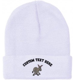 Beanies for Men Funny Donkey Embroidery Winter Hats for Women Acrylic Skull Cap 1 Size White Personalized Text Here $15.02 Sk...