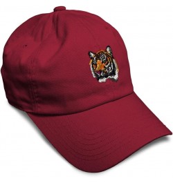 Soft Baseball Cap Tiger Cross-Stitch Embroidery Wild Animals Cotton Dad Hats for Men & Women Burgundy Design Only $15.94 Base...