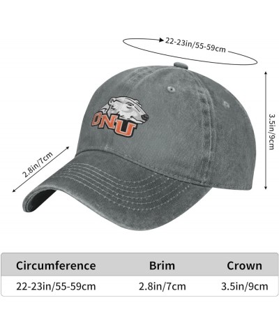 Ohio Northern University Logo Cowboy Hats，Unisex Adjustable for Hat Baseball Cap Casquette Gray $8.54 Cowboy Hats