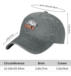 Ohio Northern University Logo Cowboy Hats，Unisex Adjustable for Hat Baseball Cap Casquette Gray $8.54 Cowboy Hats