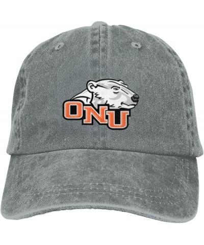 Ohio Northern University Logo Cowboy Hats，Unisex Adjustable for Hat Baseball Cap Casquette Gray $8.54 Cowboy Hats