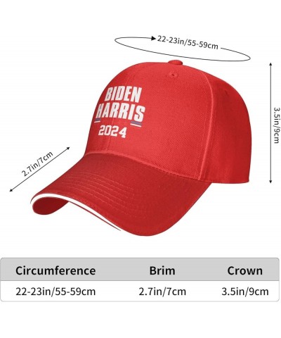 Biden Harris 2024 Biden 2024 Baseball Cap Women Trucker Hat for Men Dad Hat Adjustable Snapback Hat Cowboy Hat Black Red $10....